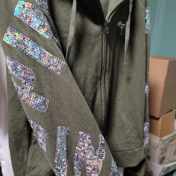 Love Pink Sequence Hoodie - Picture 2 of 2